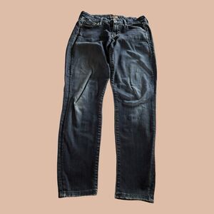 Mother Women's The Looker Ankle Jeans Size 27 Blue Skinny Dark Wash Denim